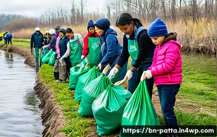 기후 변화 대응을 위한 시민 리더십 개발 - **Prompt:** A vibrant community event showcasing environmental stewardship. In the foreground, a div...
