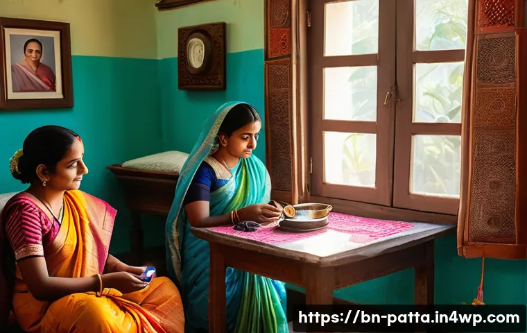 기후 변화 대처를 위한 시민 행동 지침 - A detailed and vibrant scene of a Bengali family in a traditional home setting practicing electricit...